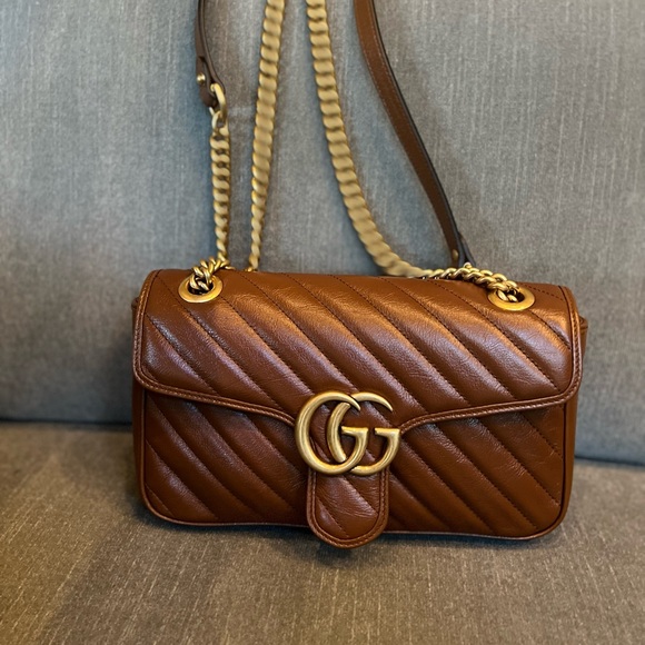 Sold! BRAND NEW Gucci Marmont shoulder bag, dark brown leather - Picture 9 of 9